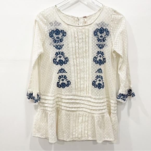 Free People Jocelyn’s Embroidered Top in Ivory - Picture 2 of 11